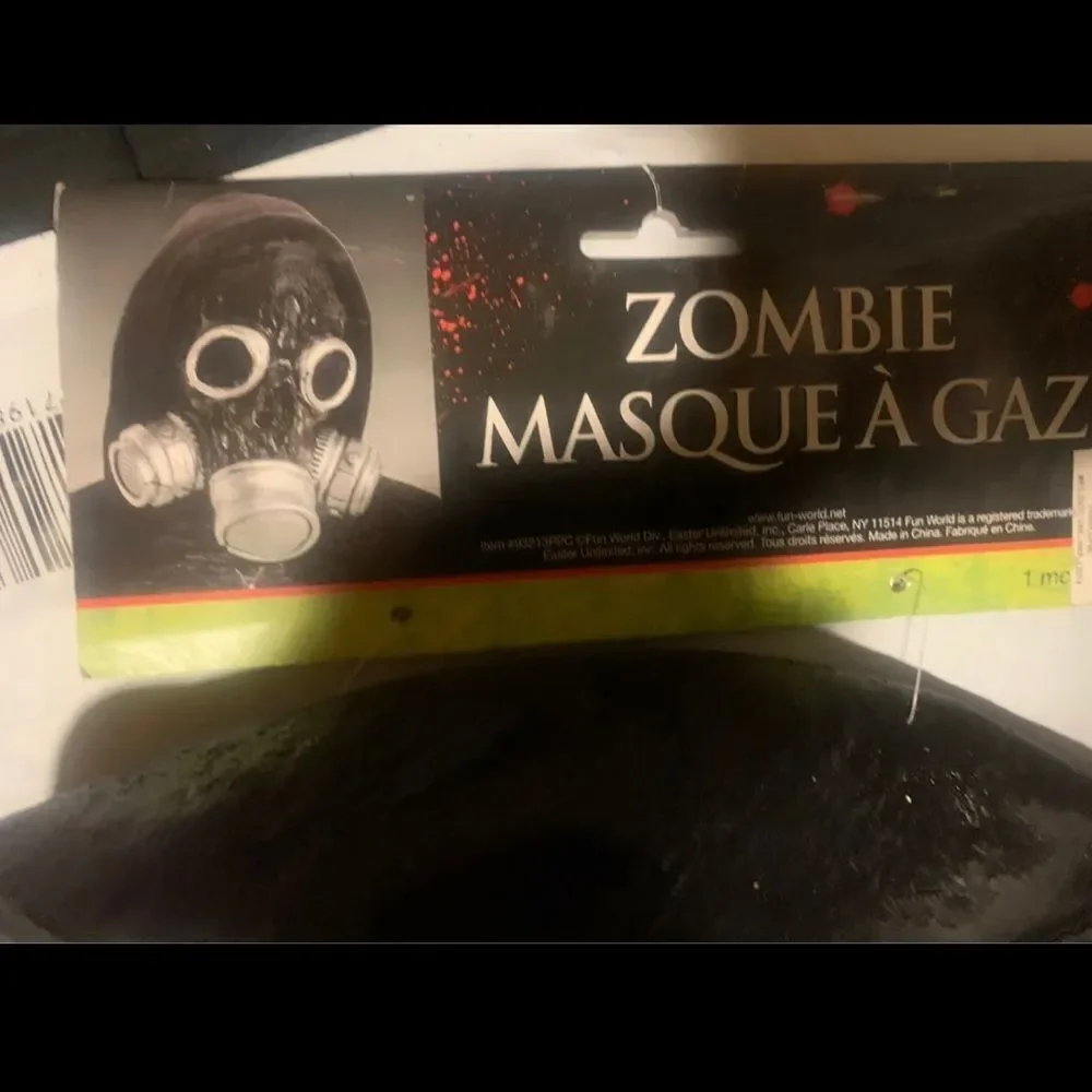 Black Zombie Biohazard Respirator Gas Mask For Halloween Fun World